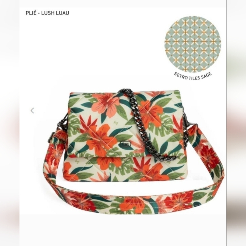 NWT LUG Fall Box Exclusive Plie Flap Crossbody Bag Lush Luau Luah